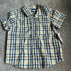 Toddler boy plaid button up